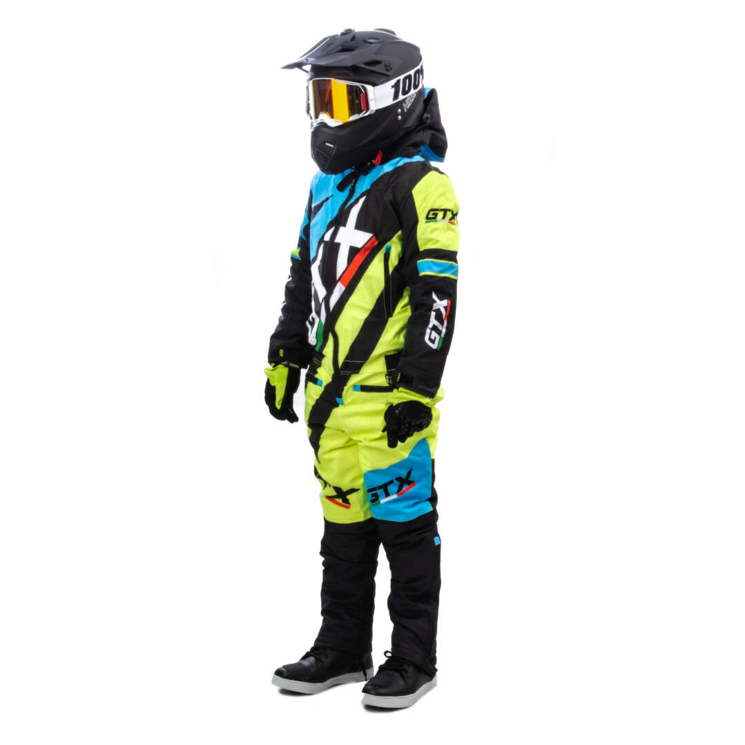 Комбинезон для снегохода (детский) GTX №6 blue-yellow (текстиль) (12Y)